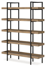 Montia Light Brown 76" Bookcase from Ashley - Luna Furniture