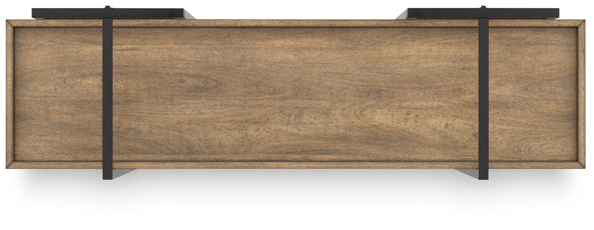 Montia Light Brown 76" Bookcase from Ashley - Luna Furniture