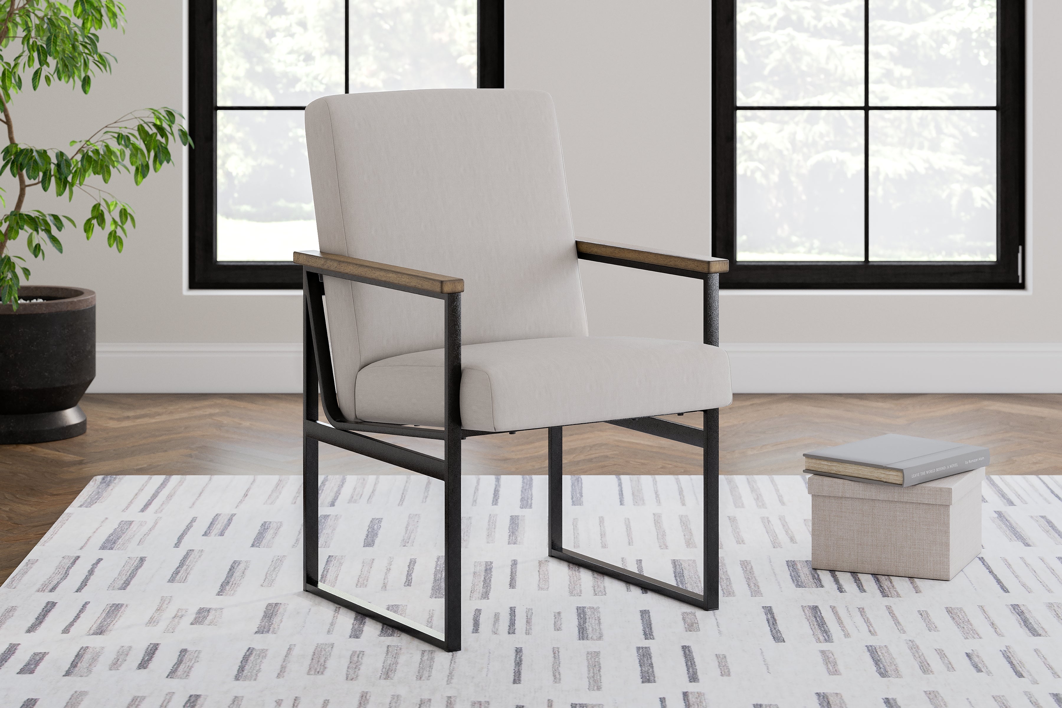 Ashley Montia Light Brown Home Office Desk Chair - Luna Furniture