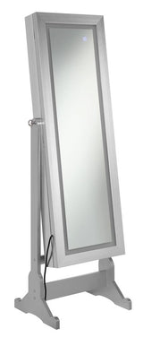 Moore Silver Jewelry Cheval Mirror from Coaster - Luna Furniture