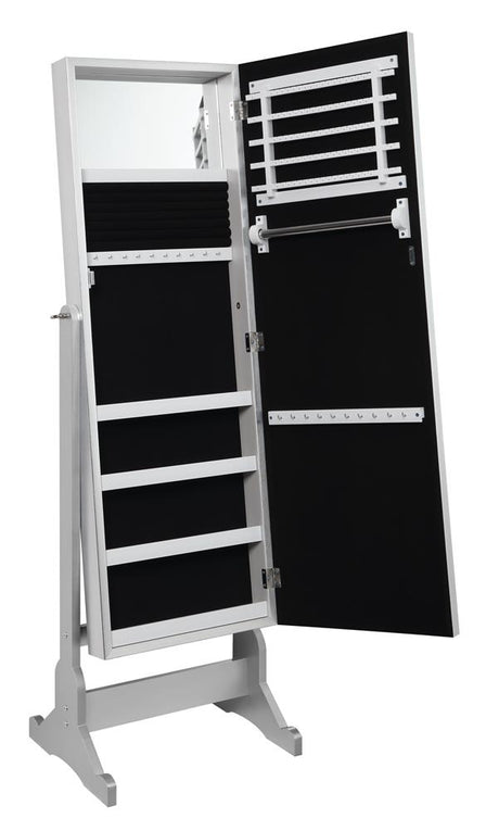 Moore Silver Jewelry Cheval Mirror from Coaster - Luna Furniture