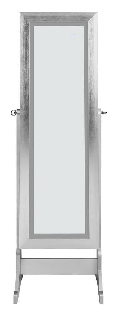 Moore Silver Jewelry Cheval Mirror from Coaster - Luna Furniture