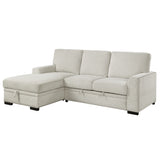 Morelia Beige LAF Storage Sleeper Sofa Chaise from Homelegance - Luna Furniture
