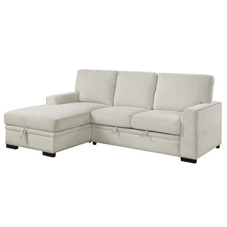 Morelia Beige LAF Storage Sleeper Sofa Chaise from Homelegance - Luna Furniture