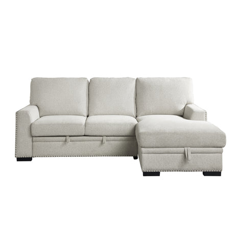 Morelia Beige RAF Storage Sleeper Sofa Chaise from Homelegance - Luna Furniture