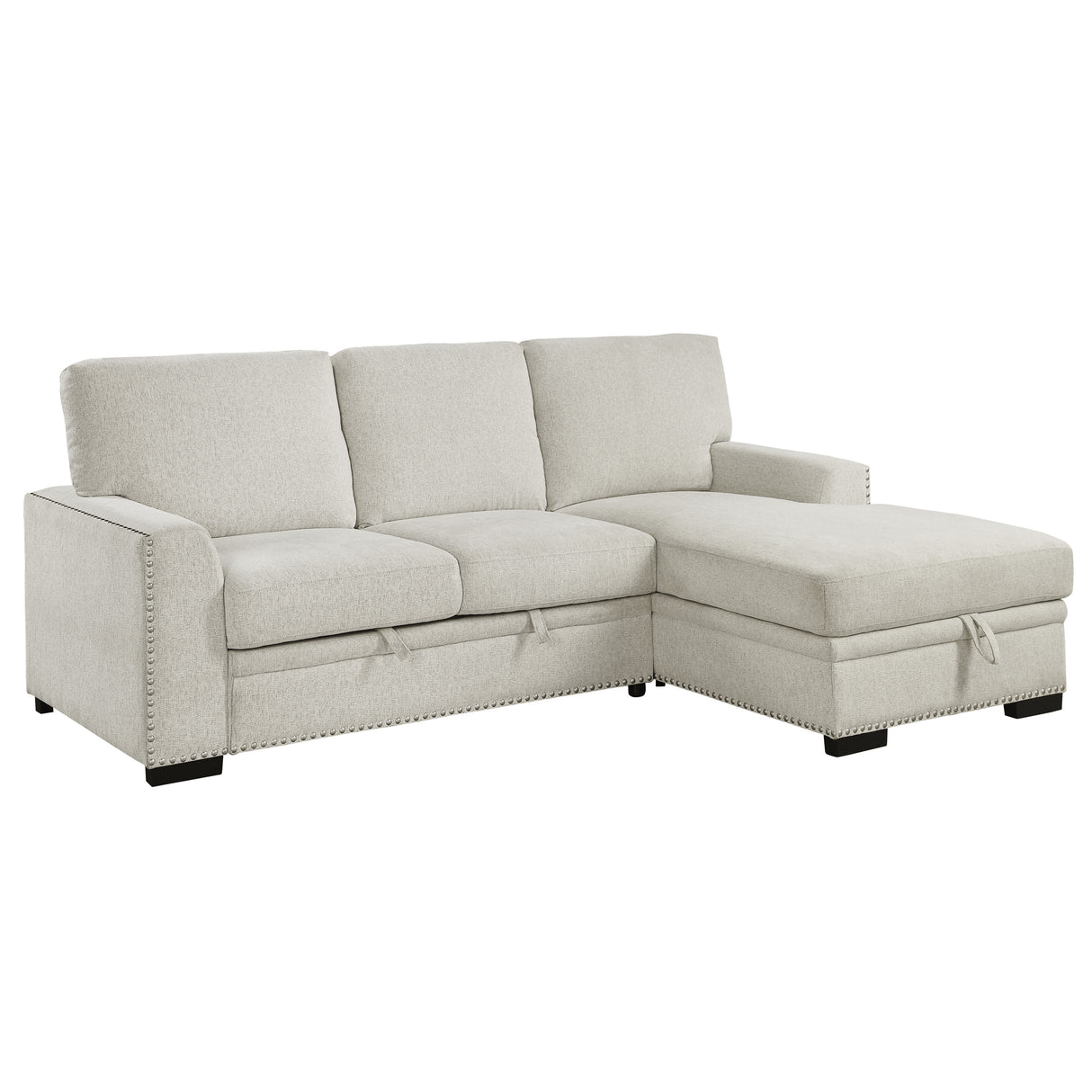 Morelia Beige RAF Storage Sleeper Sofa Chaise from Homelegance - Luna Furniture