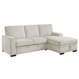 Morelia Beige RAF Storage Sleeper Sofa Chaise from Homelegance - Luna Furniture