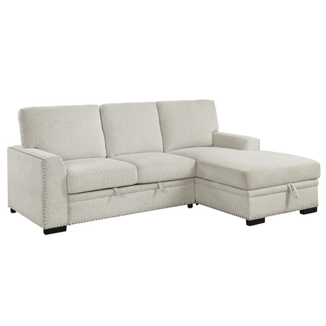 Morelia Beige RAF Storage Sleeper Sofa Chaise from Homelegance - Luna Furniture
