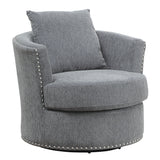 Morelia Dark Gray Swivel Chair from Homelegance - Luna Furniture