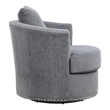 Morelia Dark Gray Swivel Chair from Homelegance - Luna Furniture
