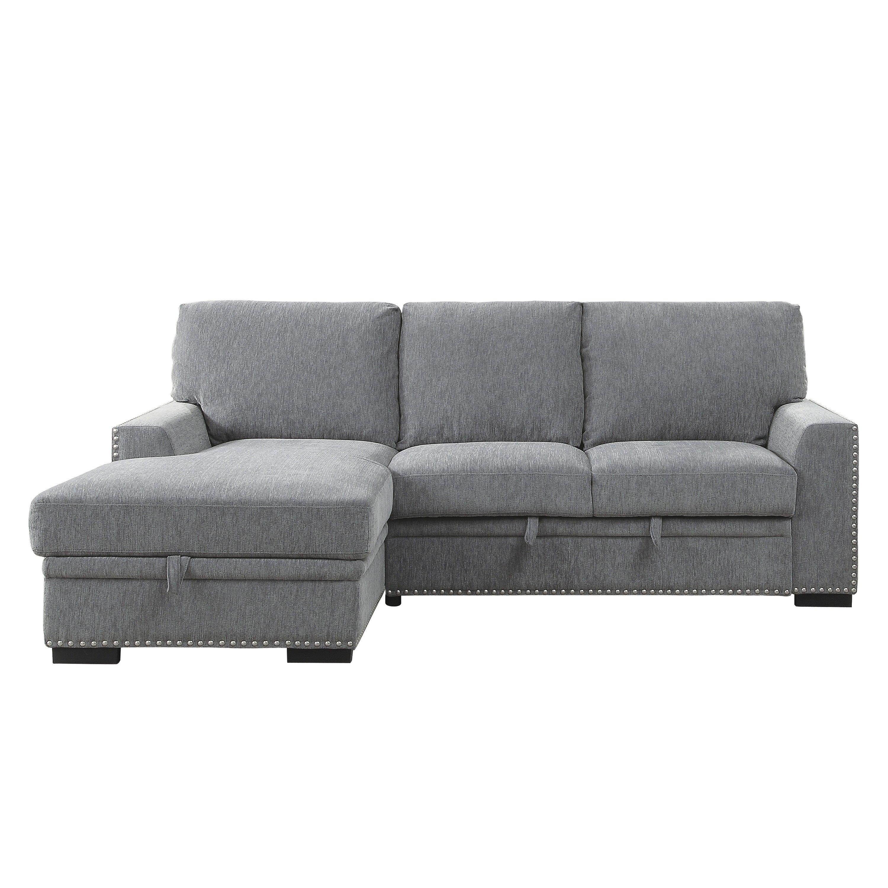 Homelegance 9468DG*2LC2R (2)2-Piece Sectional with Pull-out Bed