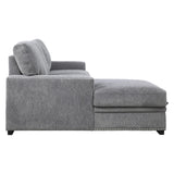 Morelia Gray LAF Storage Sleeper Sofa Chaise from Homelegance - Luna Furniture