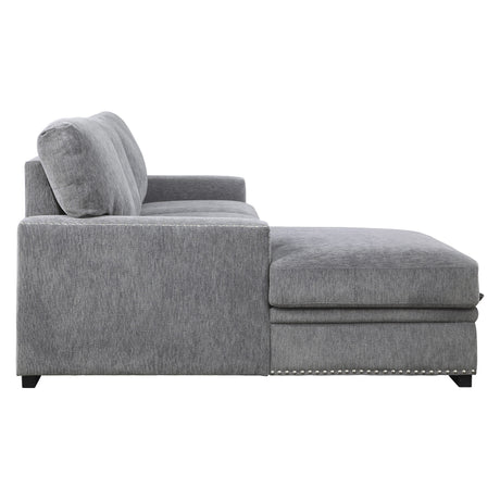 Morelia Gray LAF Storage Sleeper Sofa Chaise from Homelegance - Luna Furniture