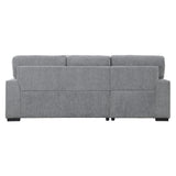 Morelia Gray LAF Storage Sleeper Sofa Chaise from Homelegance - Luna Furniture