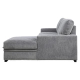 Morelia Gray RAF Storage Sleeper Sofa Chaise from Homelegance - Luna Furniture