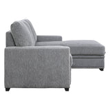 Morelia Gray RAF Storage Sleeper Sofa Chaise from Homelegance - Luna Furniture