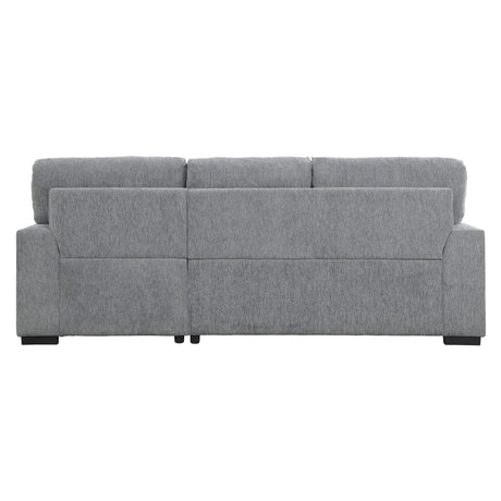 Morelia Gray RAF Storage Sleeper Sofa Chaise from Homelegance - Luna Furniture
