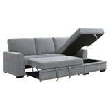Morelia Gray RAF Storage Sleeper Sofa Chaise from Homelegance - Luna Furniture