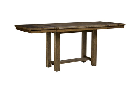 Moriville Grayish Brown Counter Height Dining Extension Table from Ashley - Luna Furniture