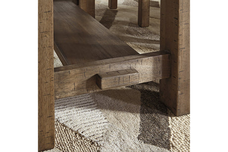 Moriville Grayish Brown Counter Height Dining Extension Table from Ashley - Luna Furniture