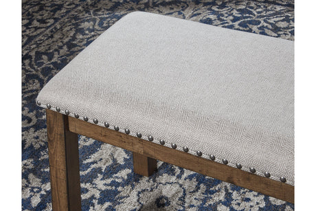 Moriville Grayish Brown Dining Bench from Ashley - Luna Furniture