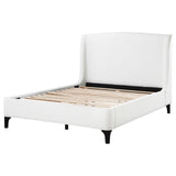 Mosby White Upholstered Curved Headboard Queen Platform Bed from Coaster - Luna Furniture
