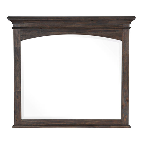 Motsinger Brown 4-Piece Bedroom Set (Queen Bed, Nightstand, Dresser, Mirror) from Homelegance - Luna Furniture