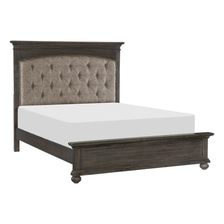 Motsinger Brown King Upholstered Panel Bed from Homelegance - Luna Furniture