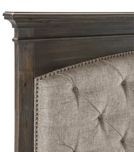 Motsinger Brown King Upholstered Panel Bed from Homelegance - Luna Furniture
