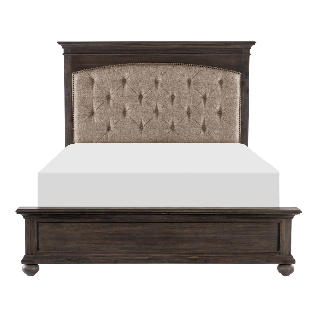 Motsinger Brown Queen Upholstered Panel Bed from Homelegance - Luna Furniture