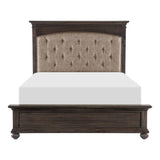 Motsinger Brown Queen Upholstered Panel Bed from Homelegance - Luna Furniture