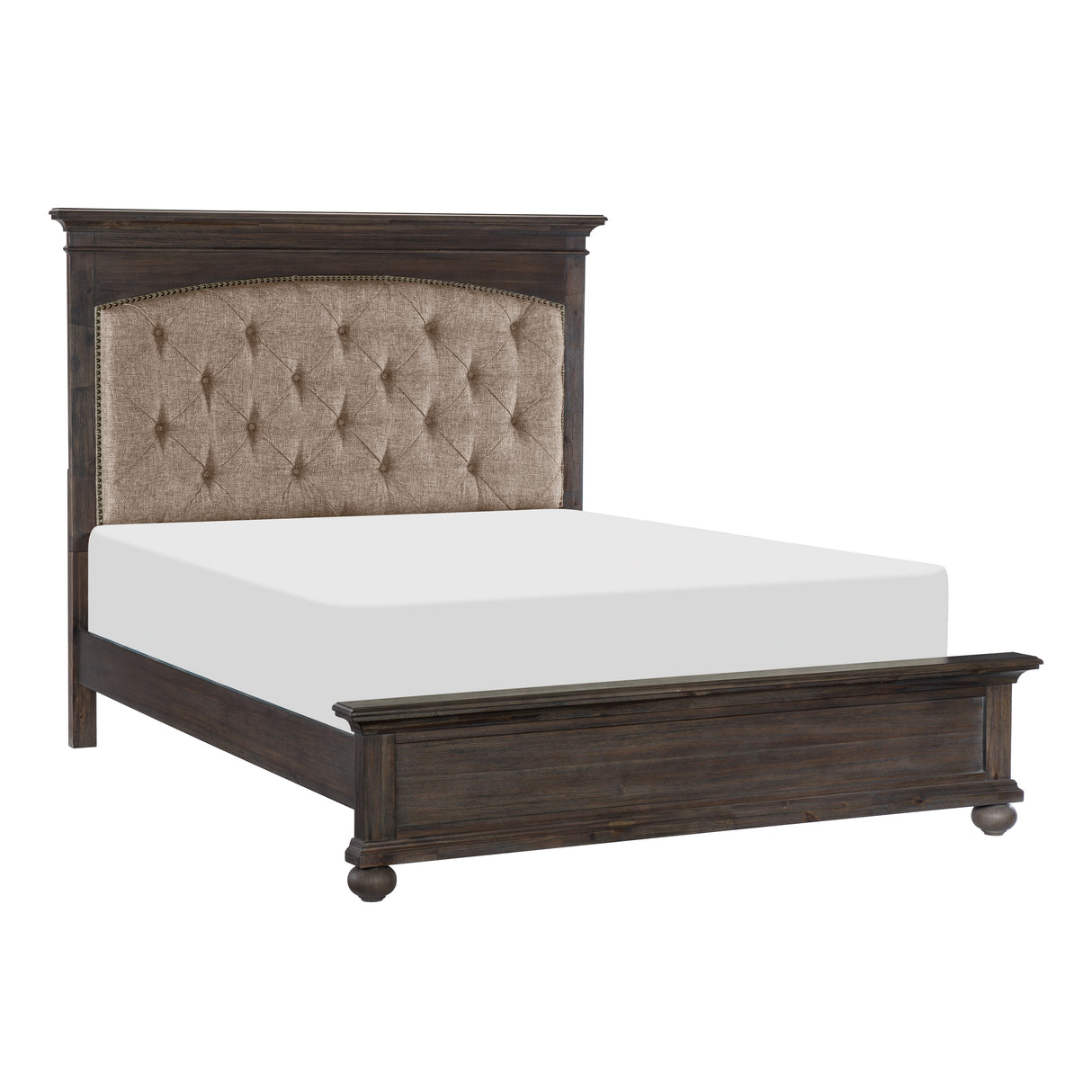 Motsinger Brown Queen Upholstered Panel Bed from Homelegance - Luna Furniture