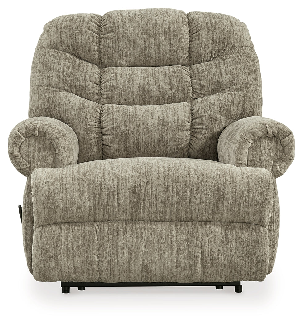 Movie Man Taupe Recliner from Ashley - Luna Furniture