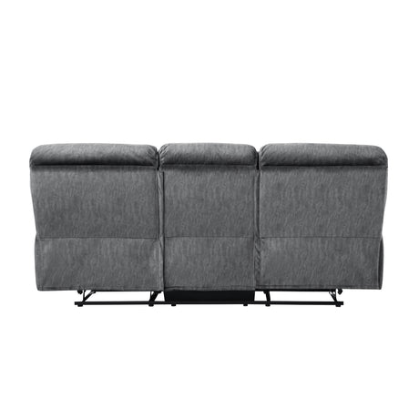 Muirfield Gray Double Reclining Sofa from Homelegance - Luna Furniture