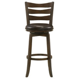 Murphy Dark Cherry and Brown Ladder Back Pub Height Swivel Bar Stool from Coaster - Luna Furniture