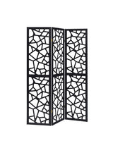 Nailan Black 3-Panel Open Mosaic Pattern Room Divider from Coaster - Luna Furniture