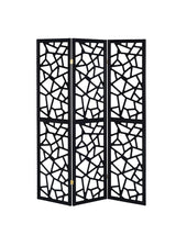Nailan Black 3-Panel Open Mosaic Pattern Room Divider from Coaster - Luna Furniture