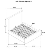 Nala Cream Upholstered Queen Wingback Platform Sleigh Bed from Coaster - Luna Furniture