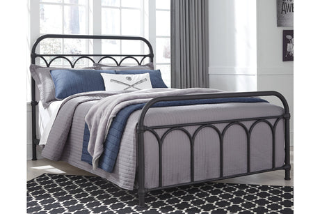 Nashburg Black Full Metal Platform Bed from Ashley - Luna Furniture