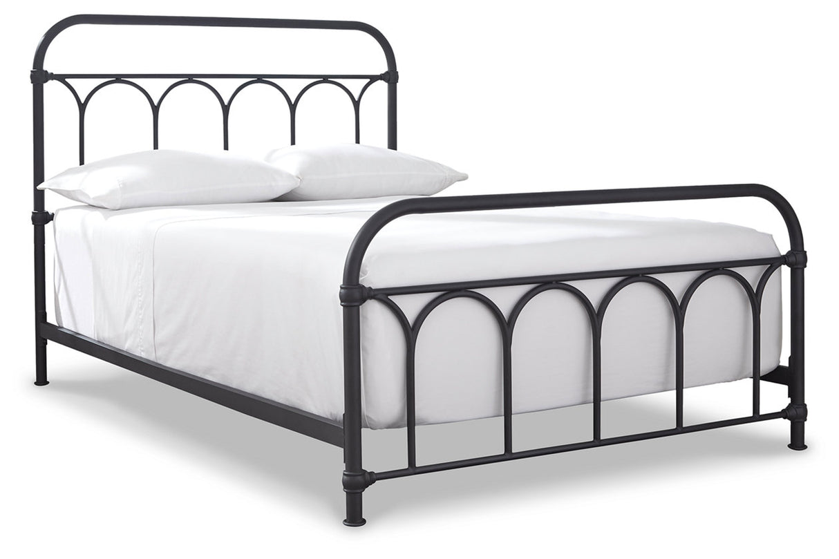 Nashburg Black Full Metal Platform Bed from Ashley - Luna Furniture