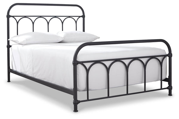 Nashburg Black Full Metal Platform Bed