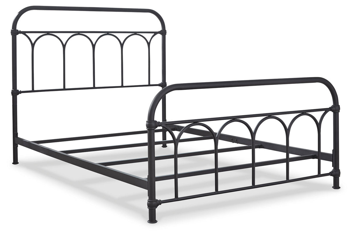 Nashburg Black Full Metal Platform Bed from Ashley - Luna Furniture