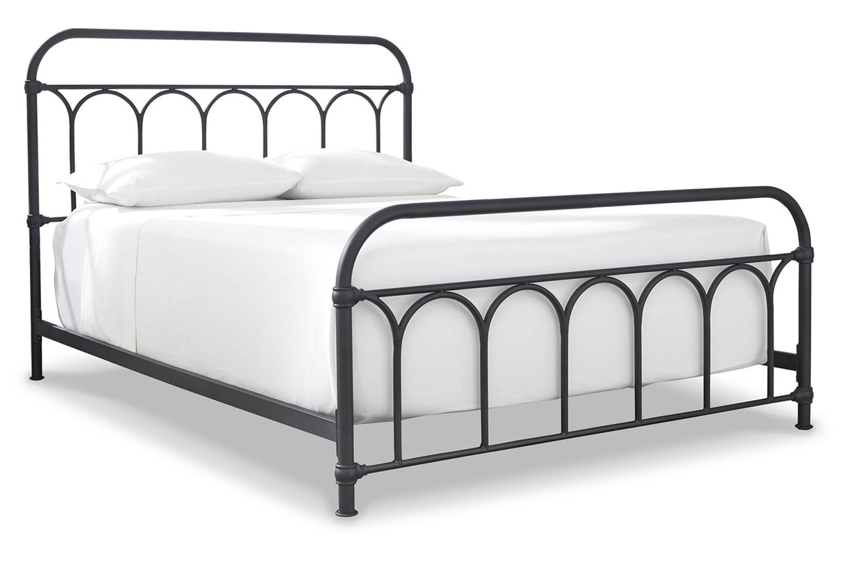 Nashburg Black Queen Metal Platform Bed from Ashley - Luna Furniture