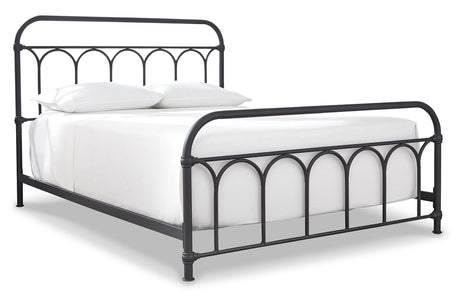 Nashburg Black Queen Metal Platform Bed from Ashley - Luna Furniture