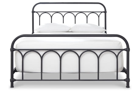 Nashburg Black Queen Metal Platform Bed from Ashley Furniture - Luna Furniture
