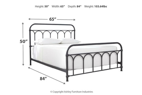 Nashburg Black Queen Metal Platform Bed from Ashley Furniture - Luna Furniture