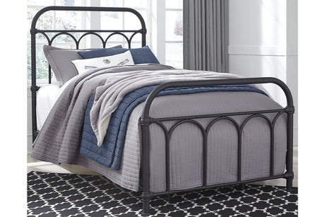 Nashburg Black Twin Metal Platform Bed from Ashley Furniture - Luna Furniture