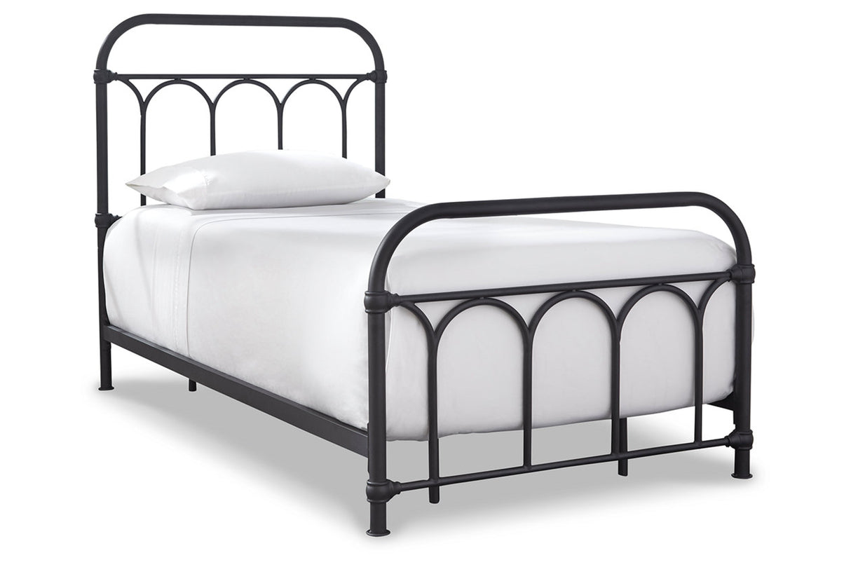 Nashburg Black Twin Metal Platform Bed from Ashley - Luna Furniture