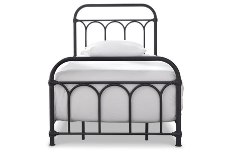 Nashburg Black Twin Metal Platform Bed from Ashley Furniture - Luna Furniture
