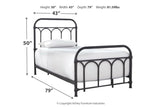 Nashburg Black Twin Metal Platform Bed from Ashley - Luna Furniture